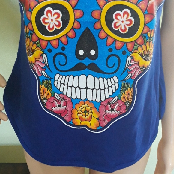Mexican Blouse With Skull - Picture 4 of 6